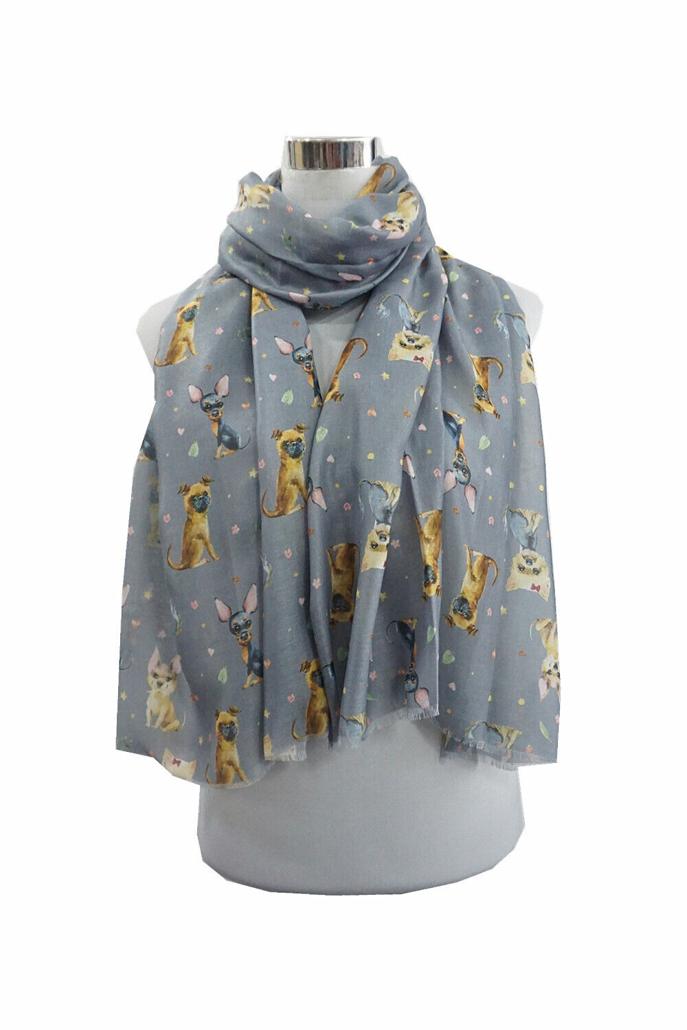 Super Soft Dog Print Scarf