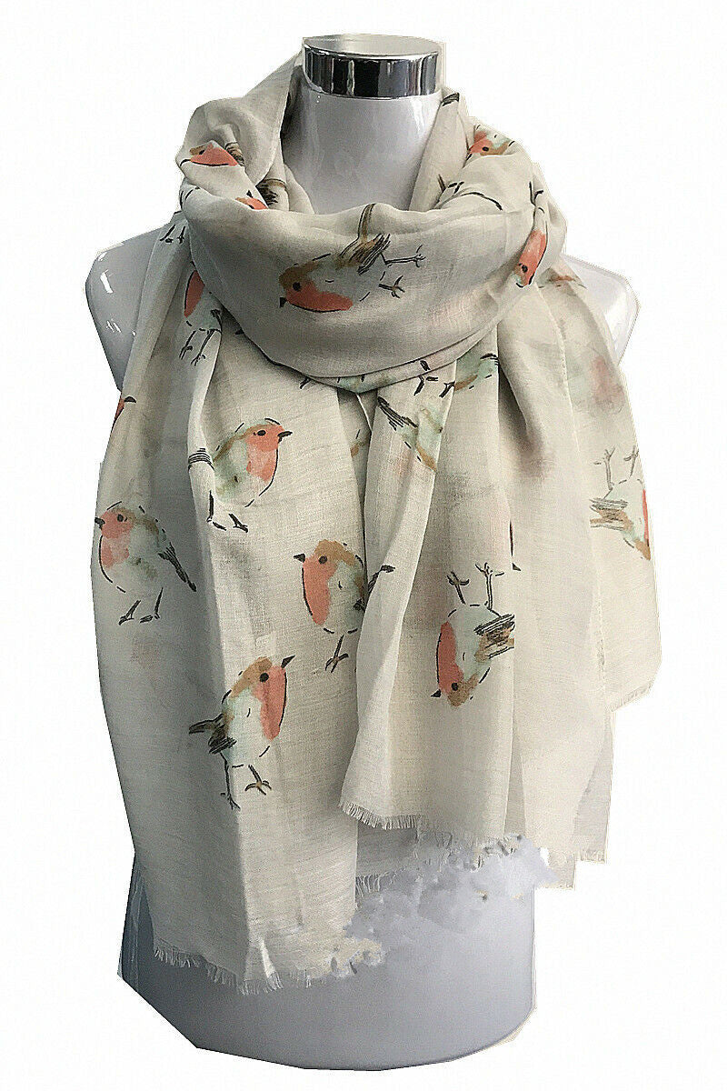 Big Robin Pattern Scarf