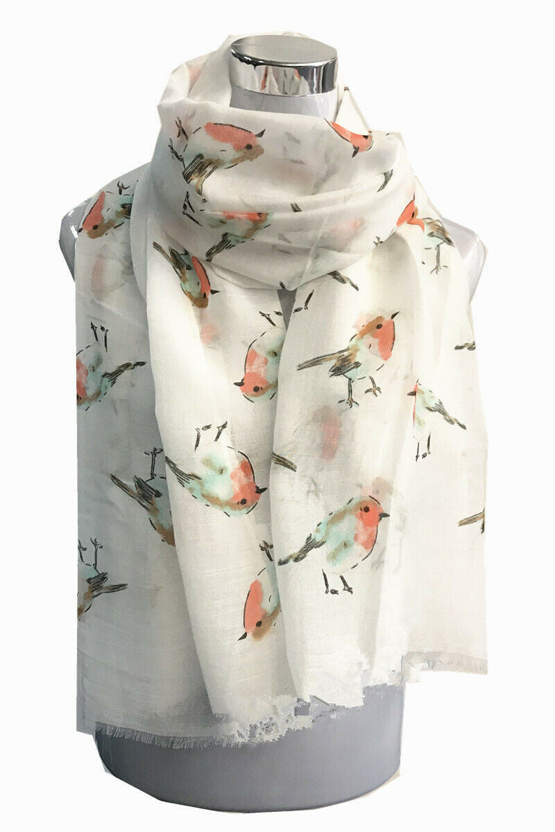 Big Robin Pattern Scarf