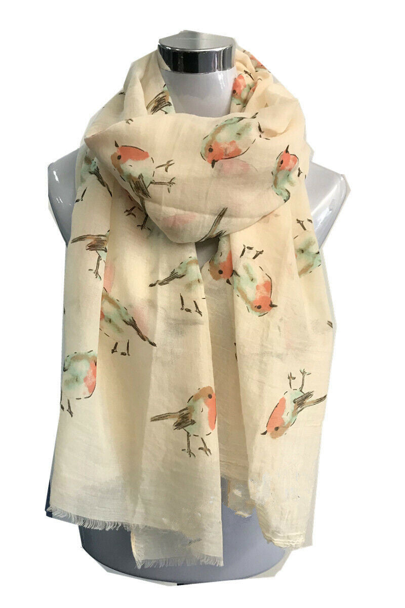 Big Robin Pattern Scarf