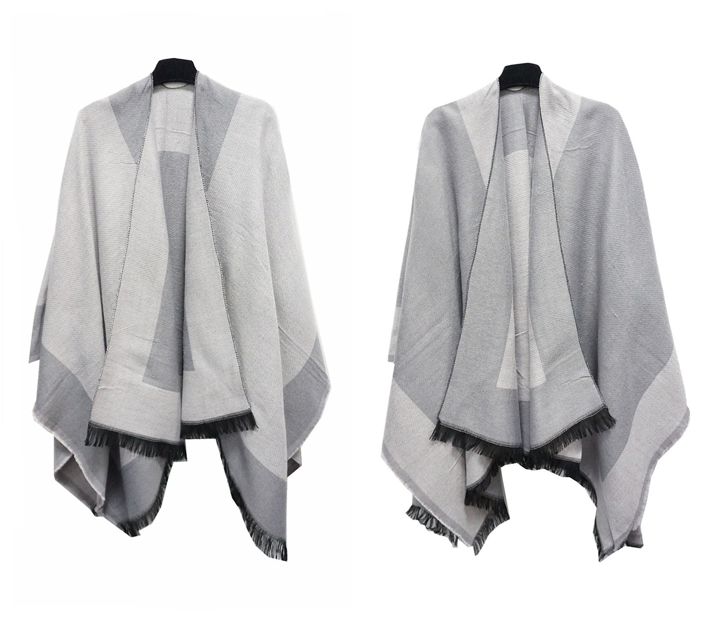 Reversible Open Poncho Cape