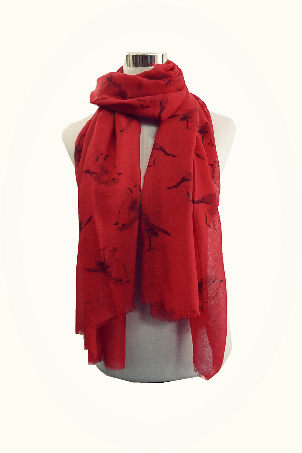 Big Robin Pattern Scarf