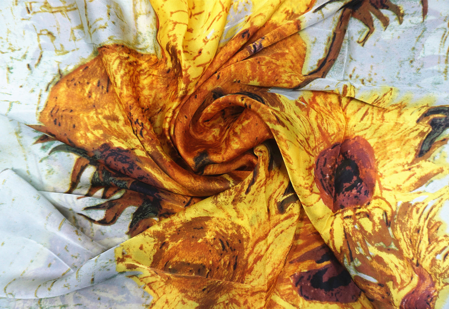 Silk Feel Scarf Flower Vase