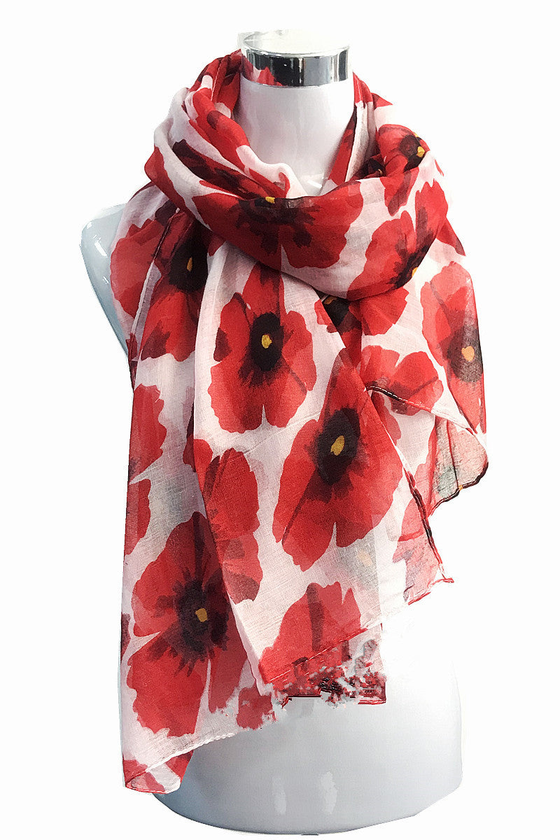 Poppy Flower Scarf