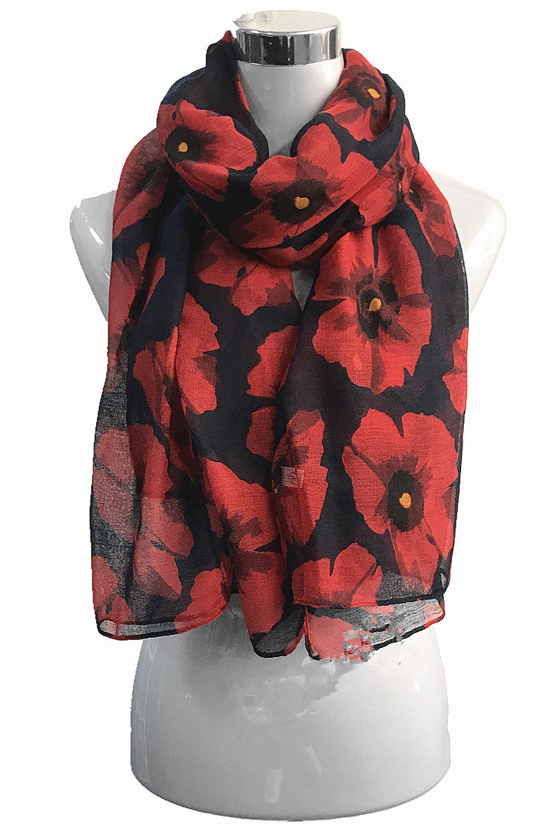 Poppy Flower Scarf