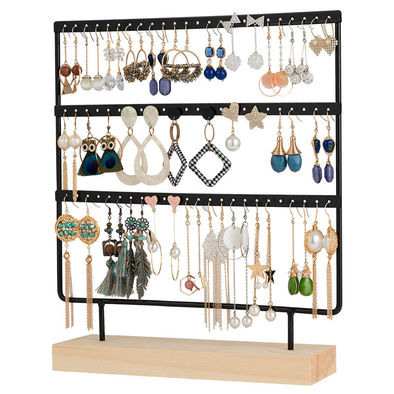 69/46 Holes Metal Wooden Earring Display Stand Rack Organiser Hanger