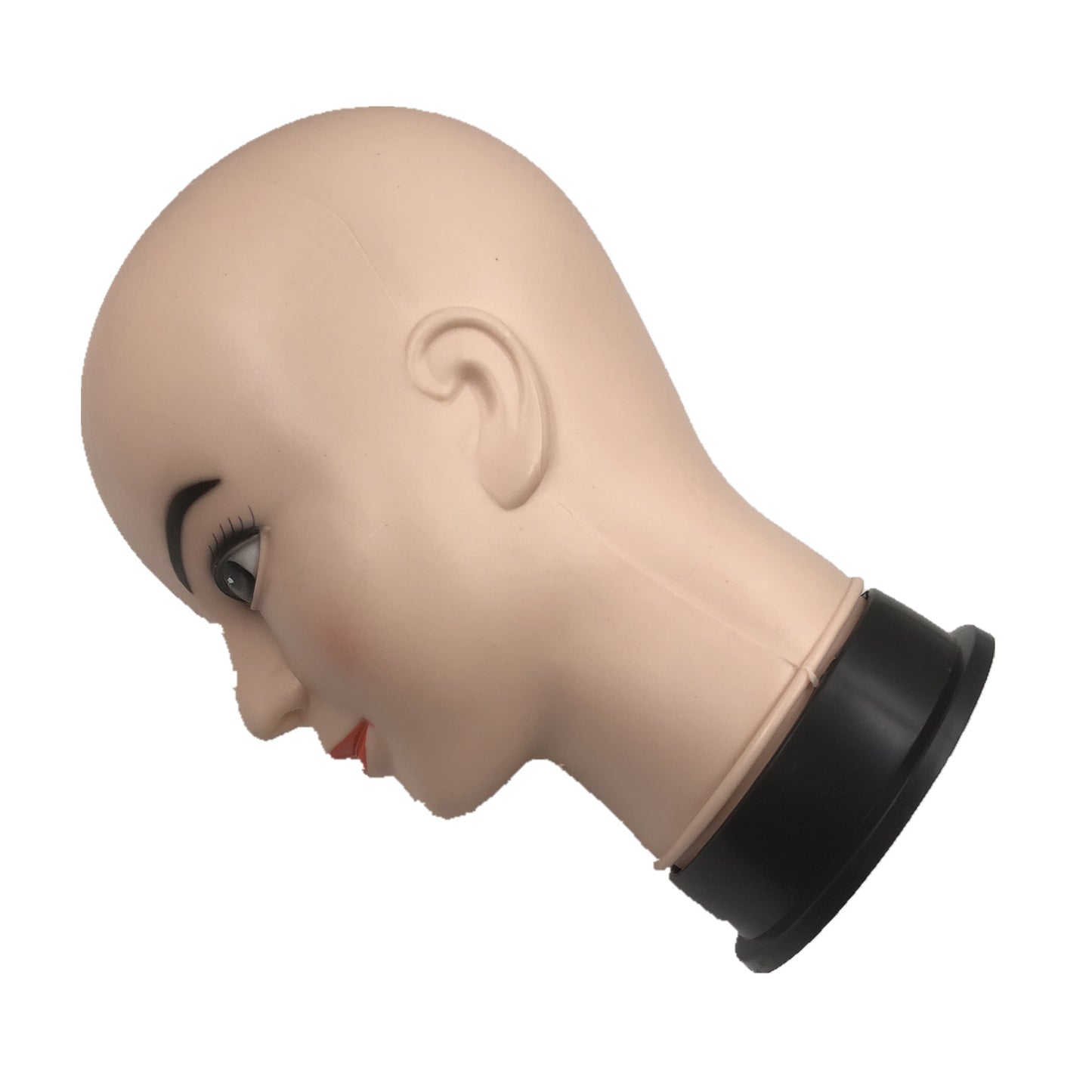 2pc DURABLE PLASTIC DUMMY FEMALE HEAD DISPLAY WIGS HATS