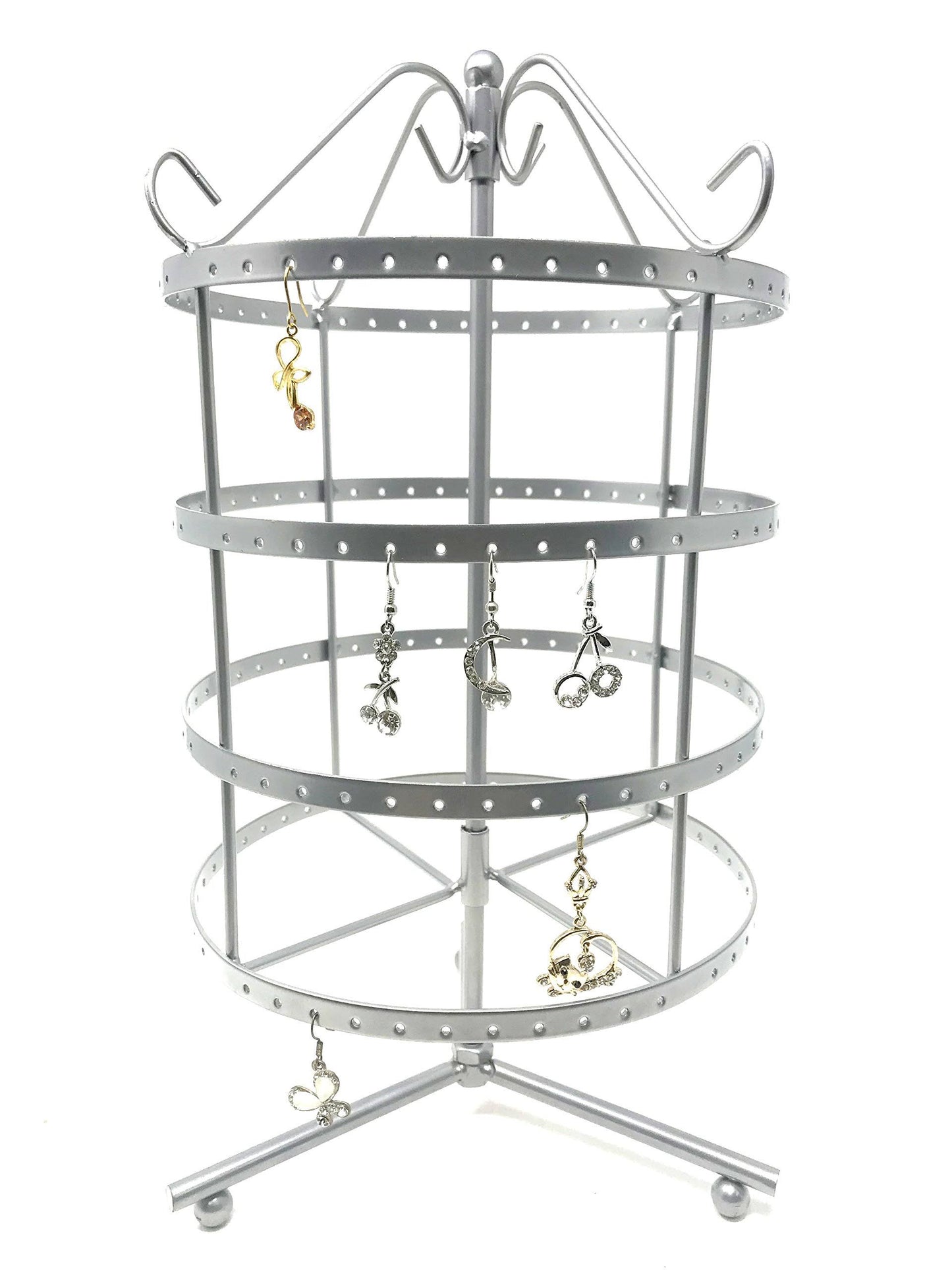 4 Tier Rotatable Earring Display Metal Stand