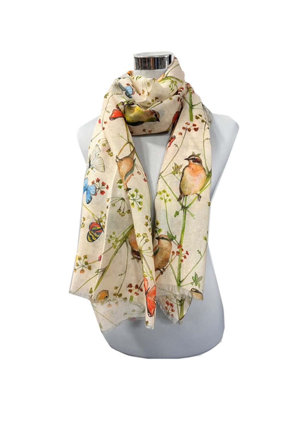Super Soft Bird and Butterfly Pattern Scarf