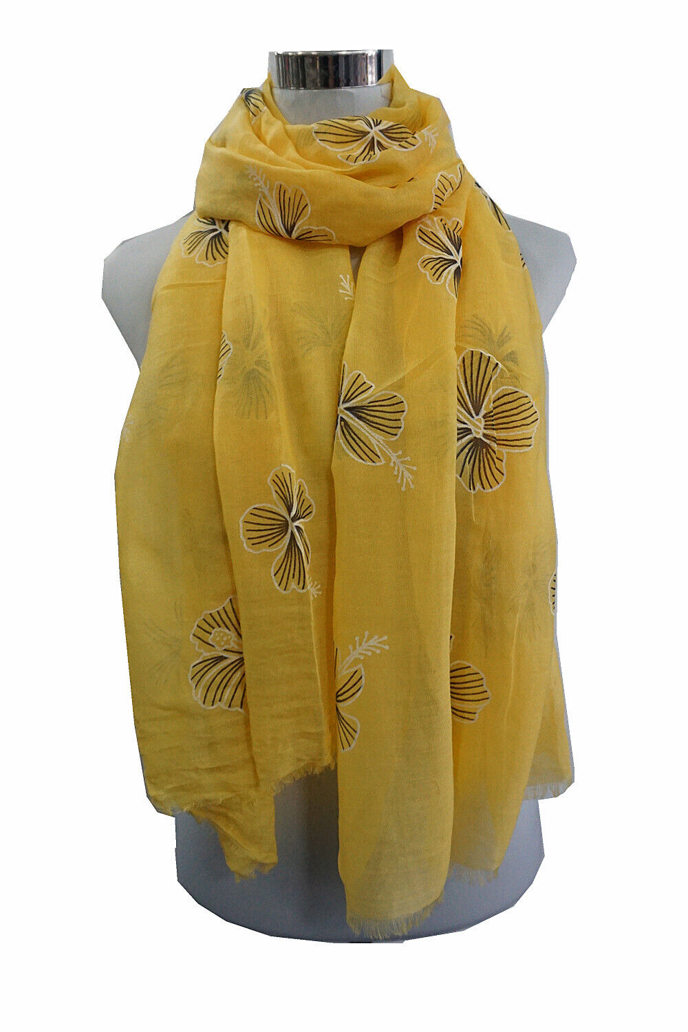 Amaryllis Flower Pattern Scarf