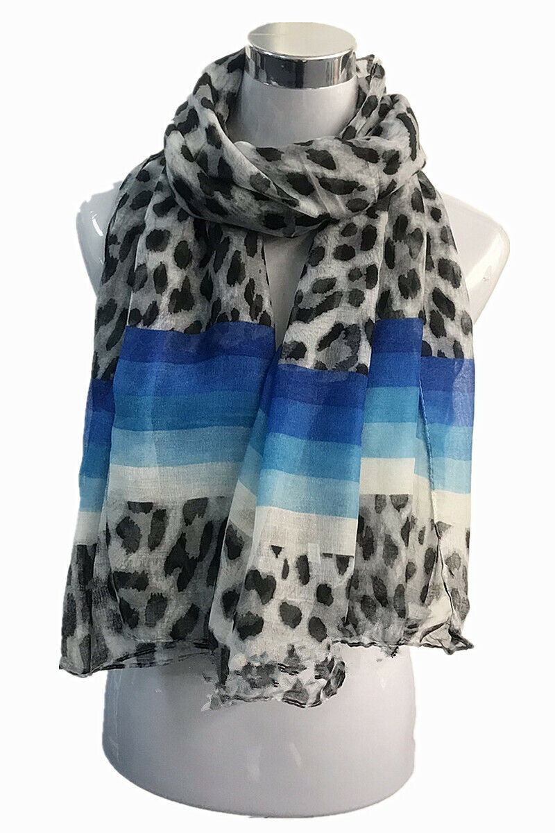 Colourful Leopard Print Scarf