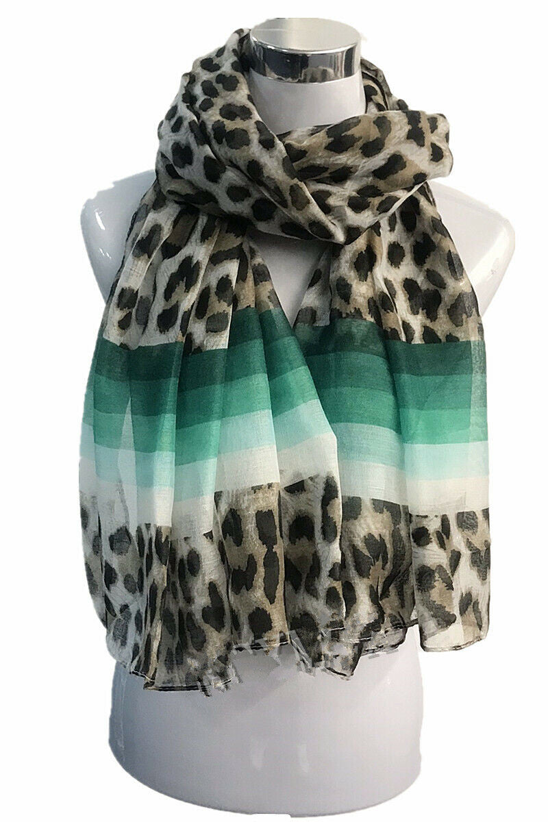 Colourful Leopard Print Scarf