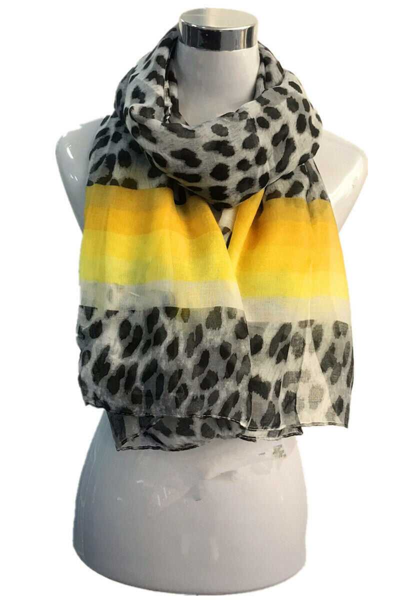 Colourful Leopard Print Scarf
