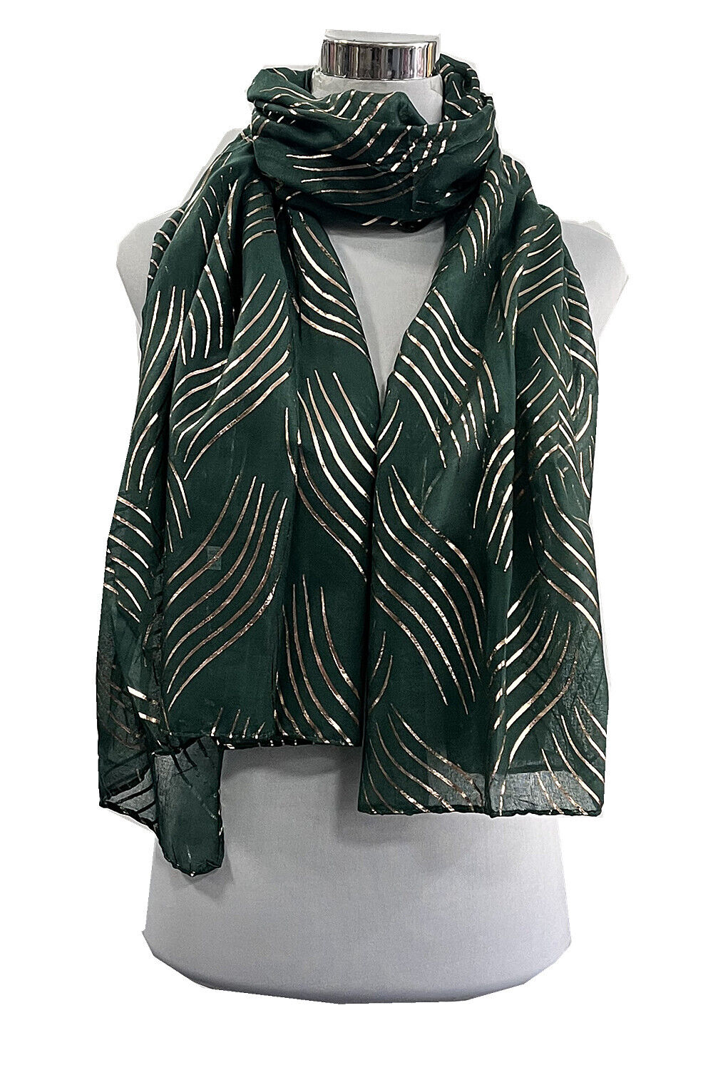 Foil Seamless Geomatric Lines Scarf