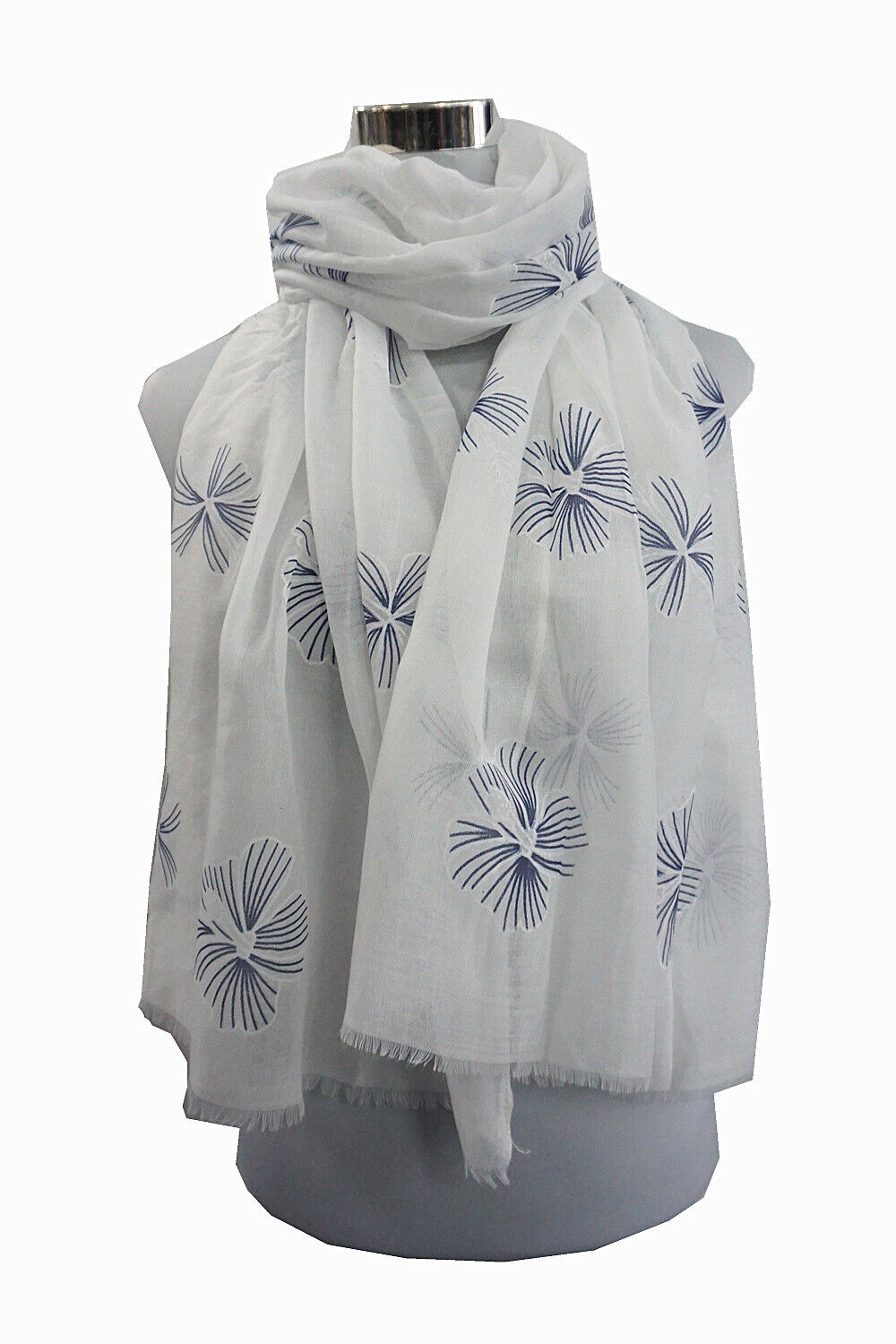 Amaryllis Flower Pattern Scarf