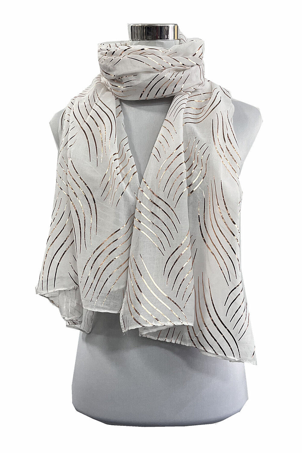 Foil Seamless Geomatric Lines Scarf