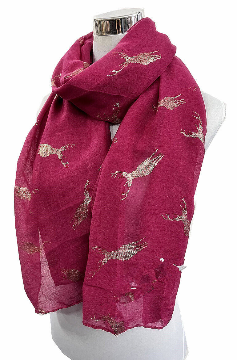 Foil Big Reindeer Scarf