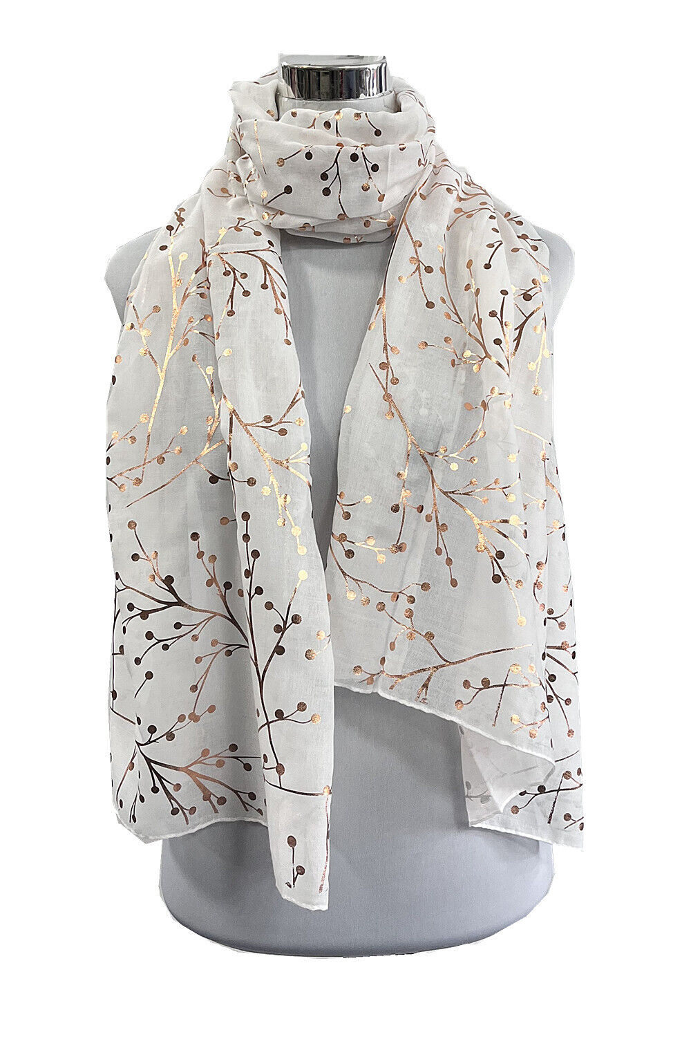 Foil Tree Branches Pattern Scarf