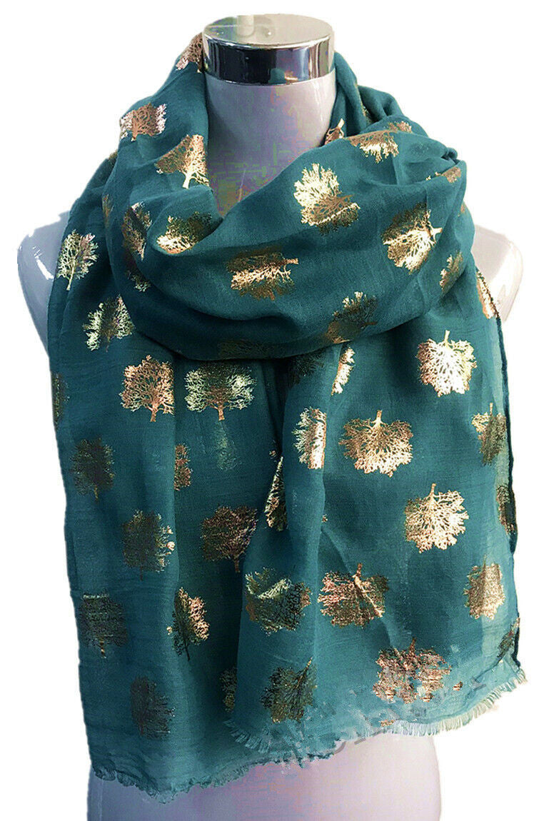 Foil Rose Gold Life Tree Scarf