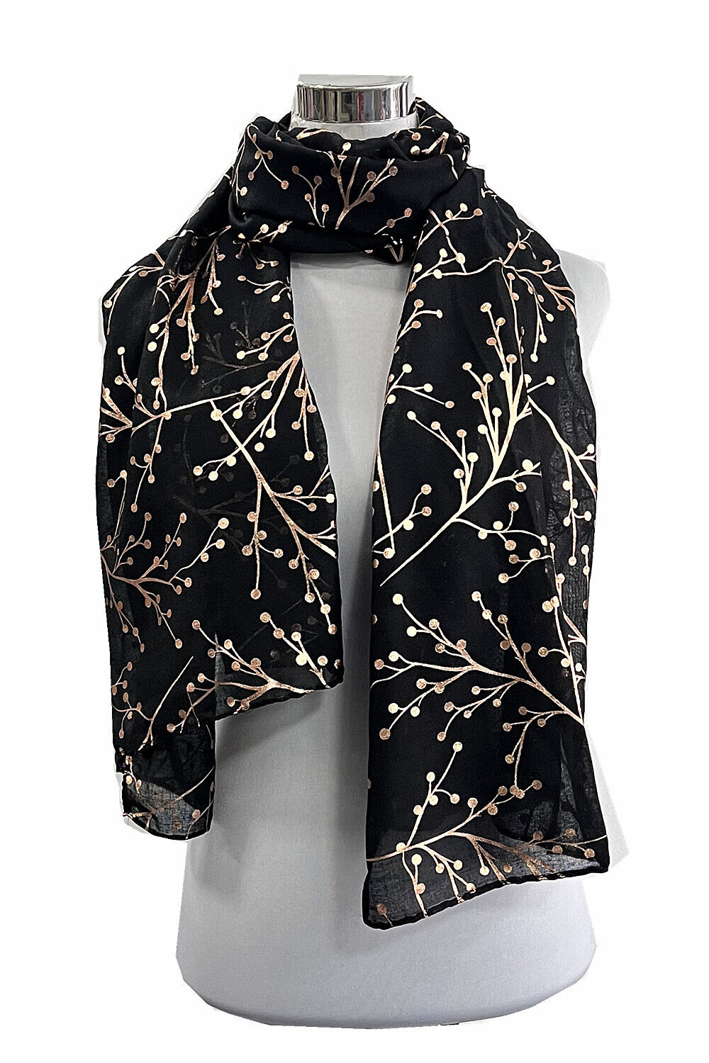 Foil Tree Branches Pattern Scarf