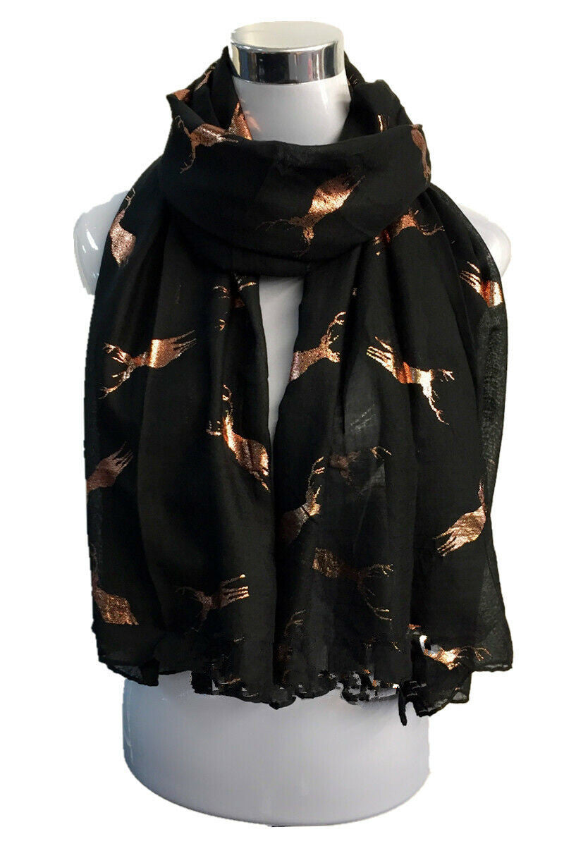 Foil Big Reindeer Scarf