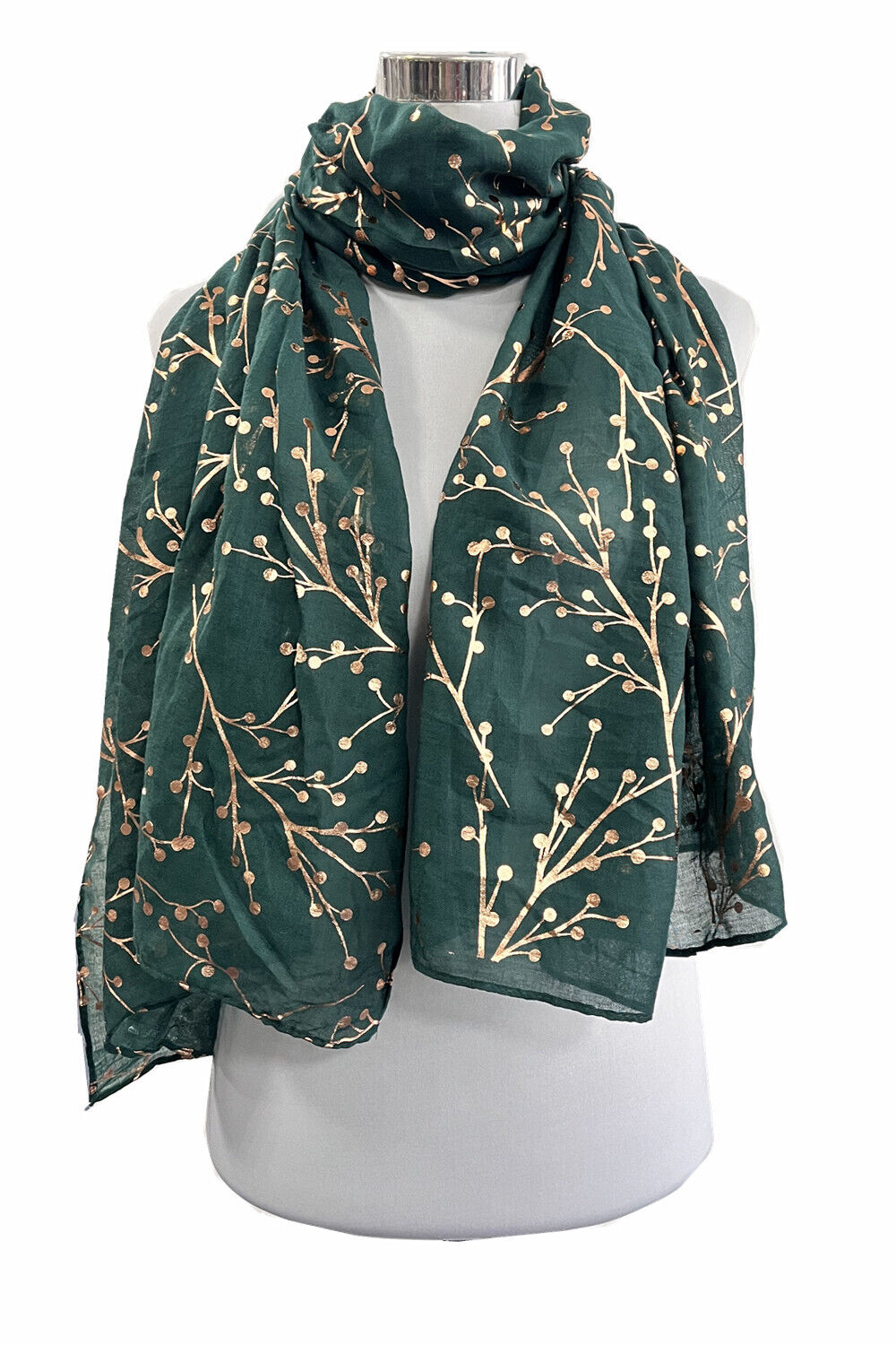 Foil Tree Branches Pattern Scarf