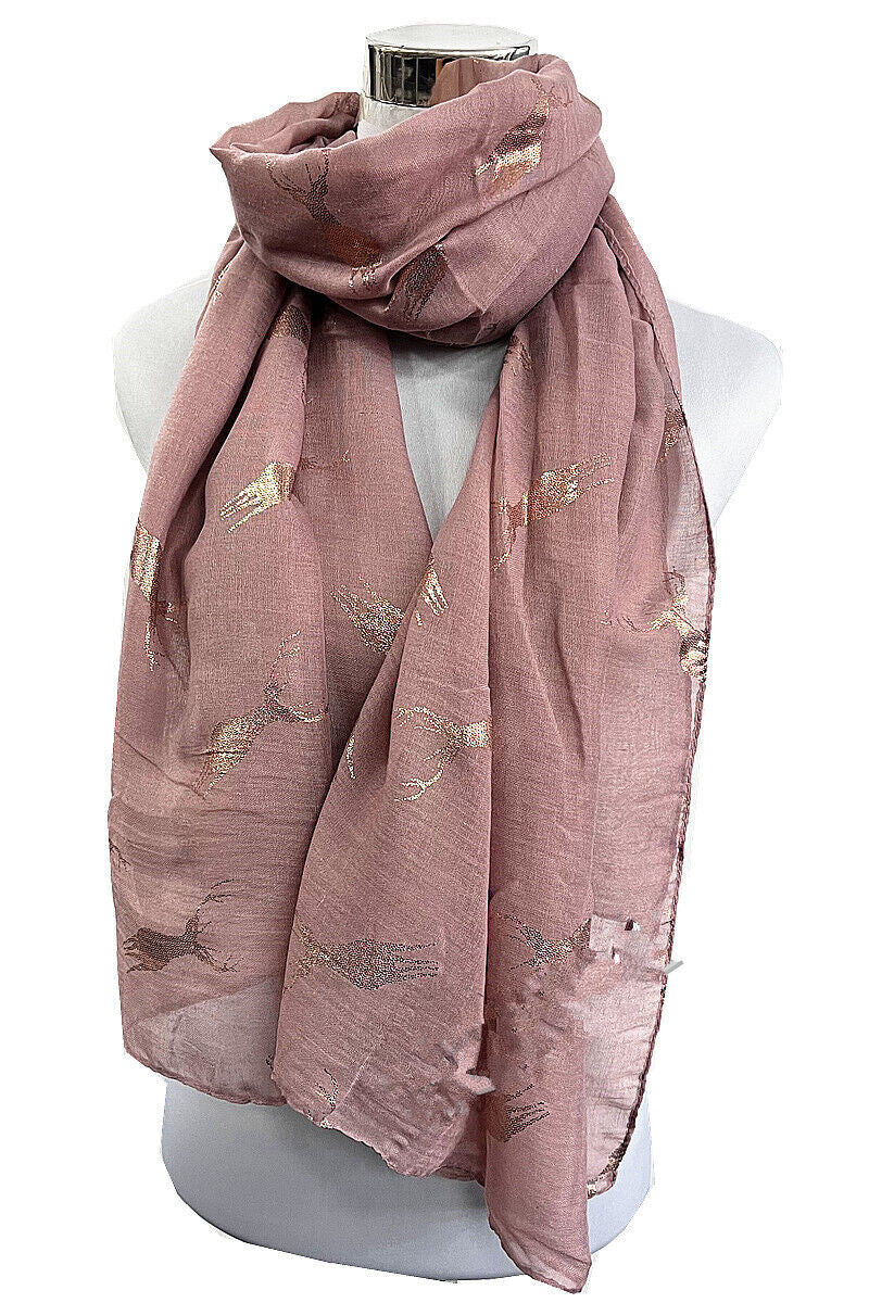 Foil Big Reindeer Scarf