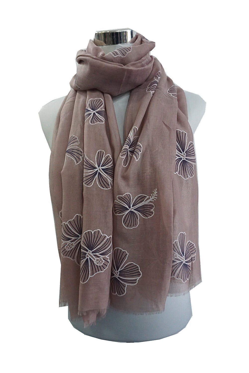 Amaryllis Flower Pattern Scarf