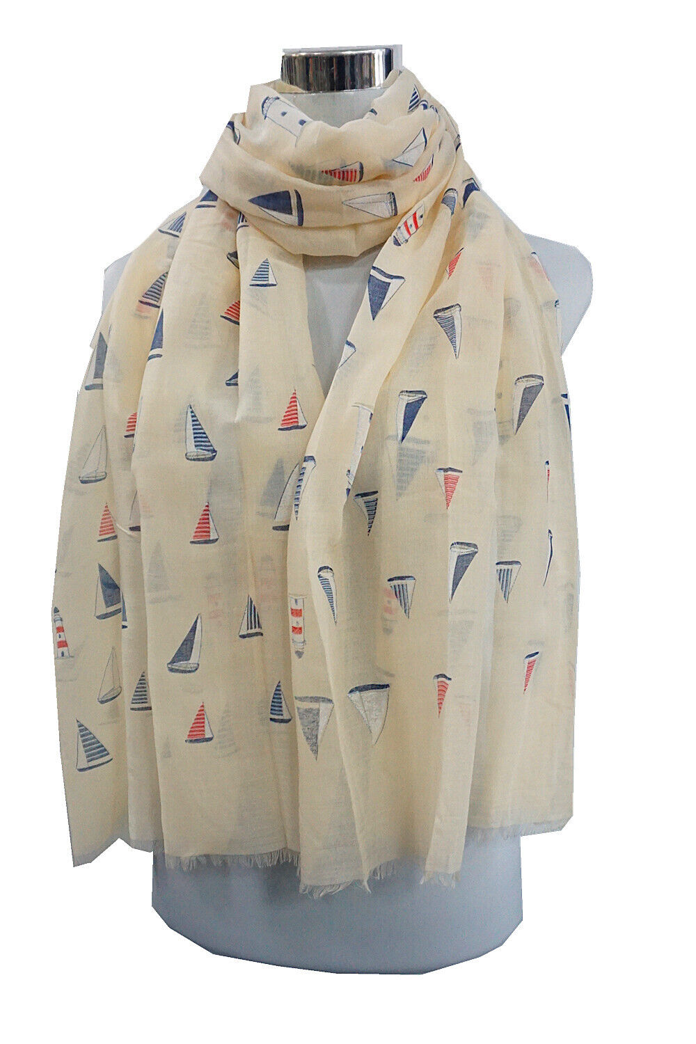 Boat and Lighthouse Pattern Scarf