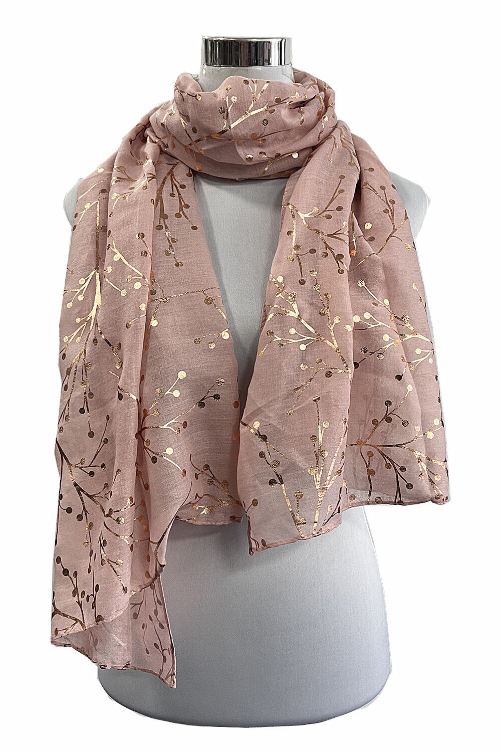 Foil Tree Branches Pattern Scarf