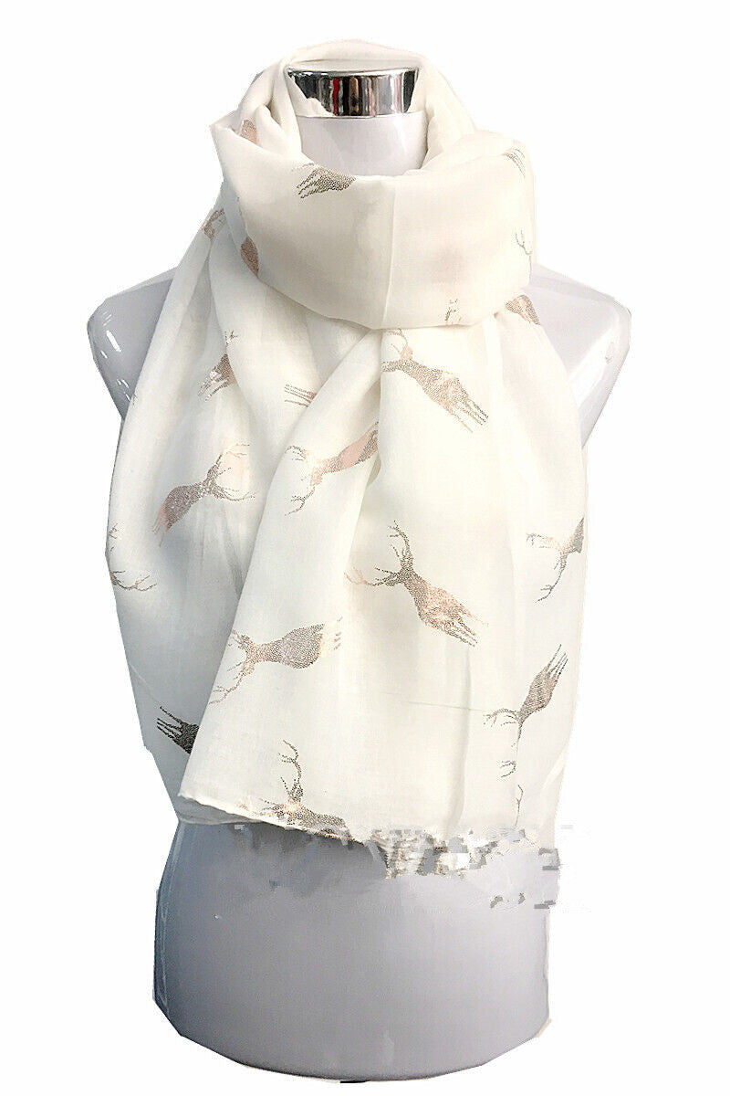 Foil Big Reindeer Scarf