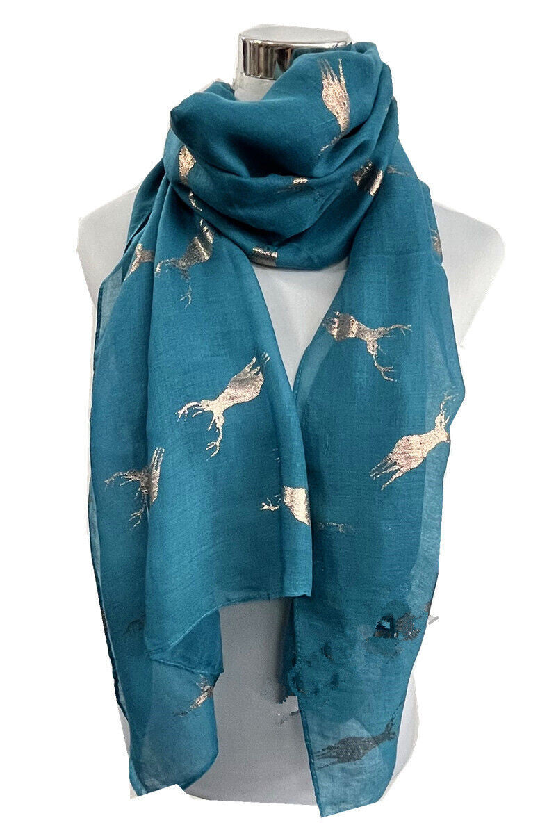 Foil Big Reindeer Scarf