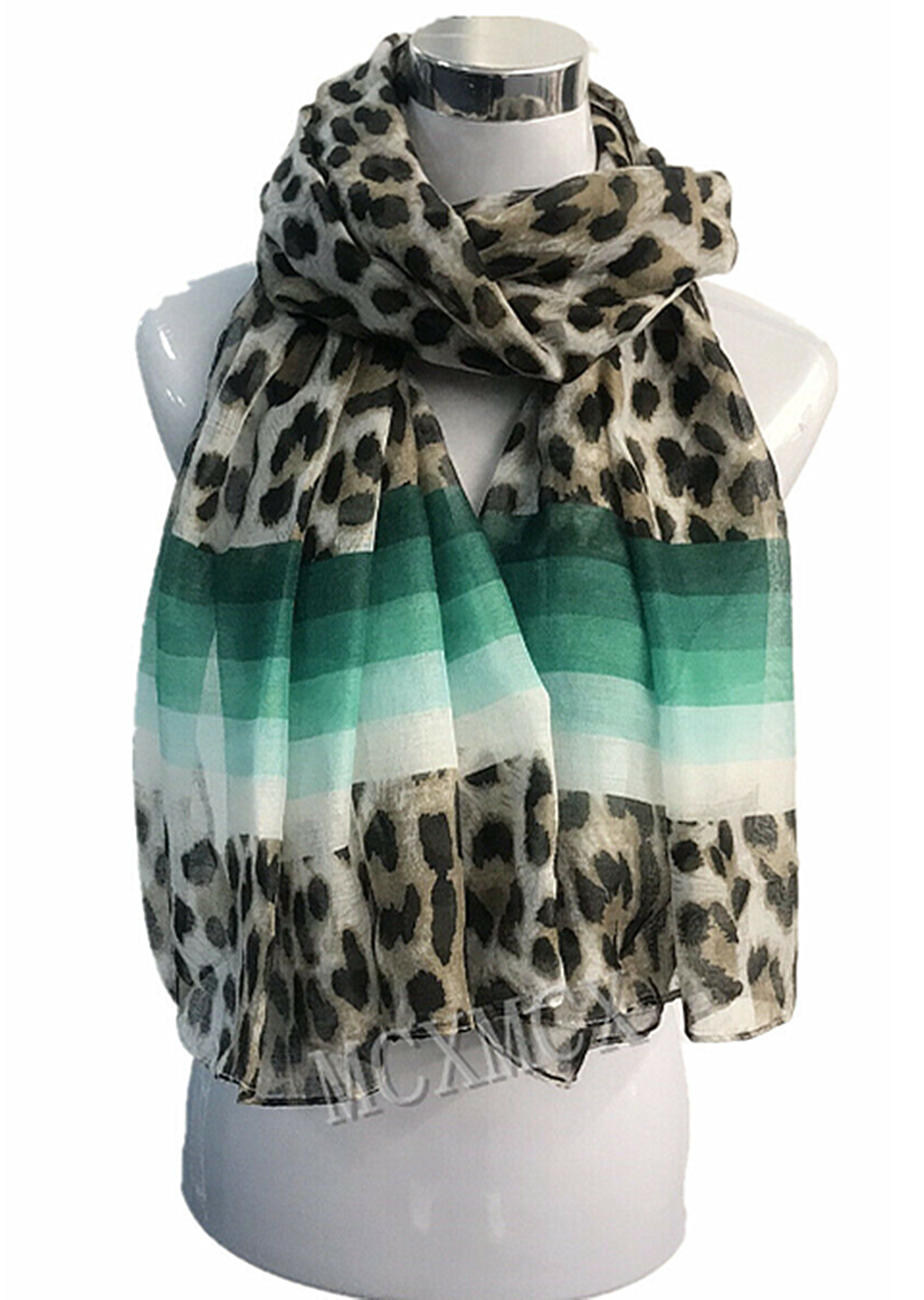 10 Pcs Set Leopard Print Animal Pattern with Colourful Stripes
