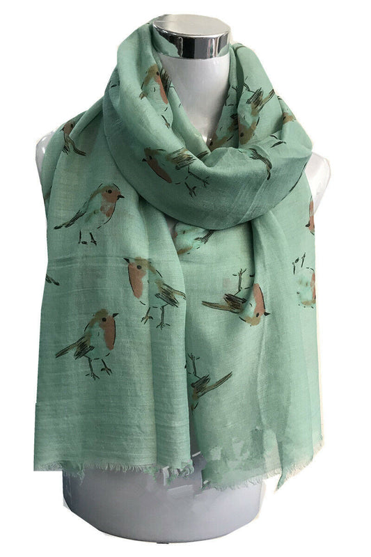 Big Robin Pattern Scarf