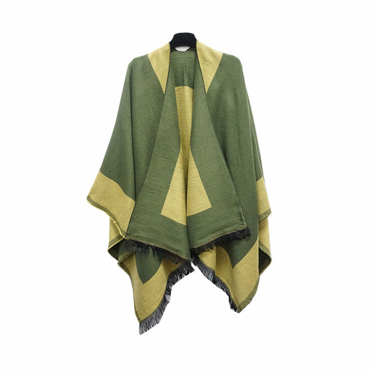Reversible Open Poncho Cape