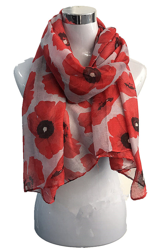 Poppy Flower Scarf