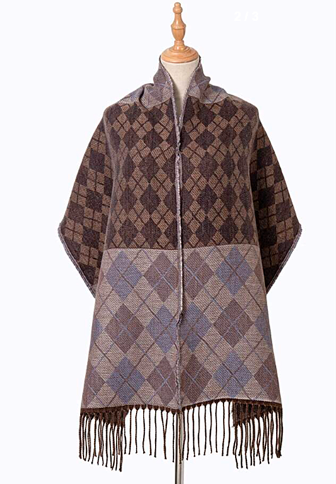 Winter Check Print Scarf
