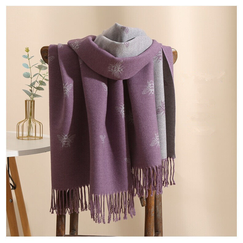 Reversible Bumble Bee Print Winter Scarf