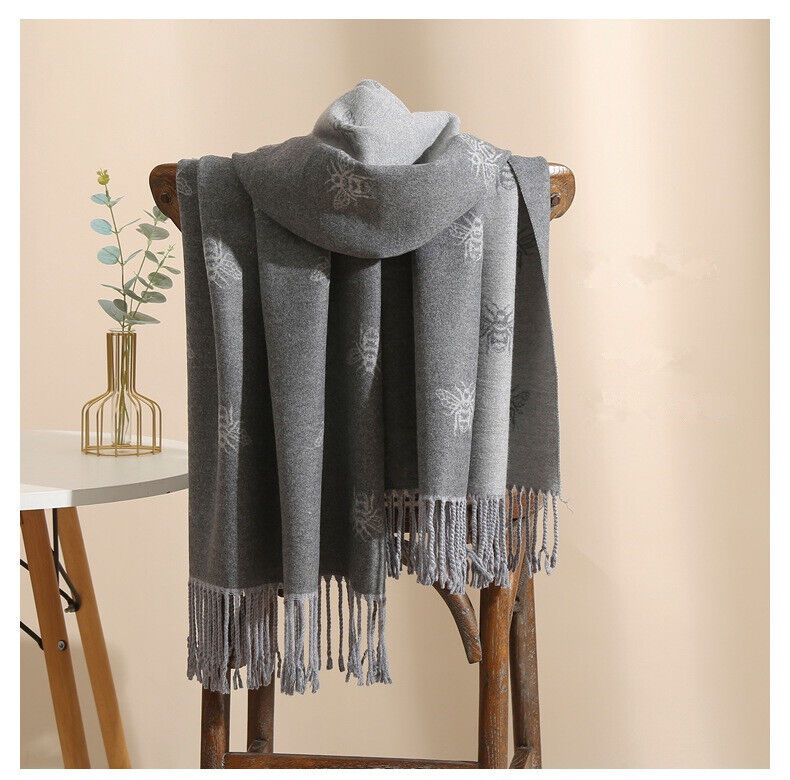 Reversible Bumble Bee Print Winter Scarf