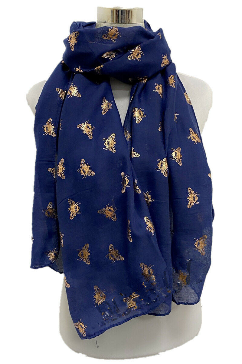 Foil Rose Gold Bee Scarf