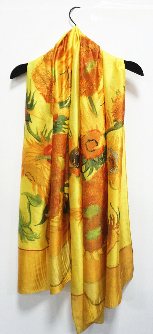 Silk Feel Scarf Paintings Van Gogh