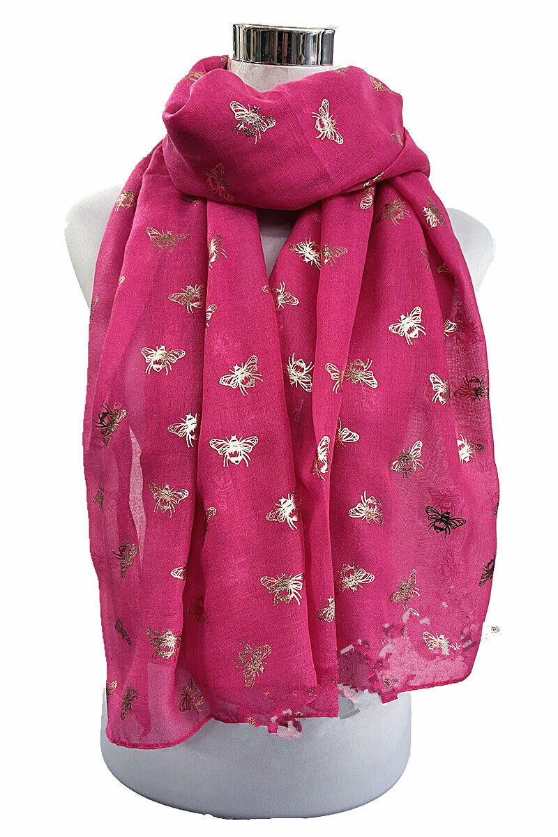 Foil Rose Gold Bee Scarf