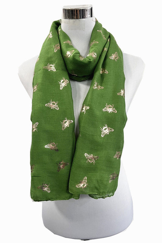 Foil Rose Gold Bee Scarf