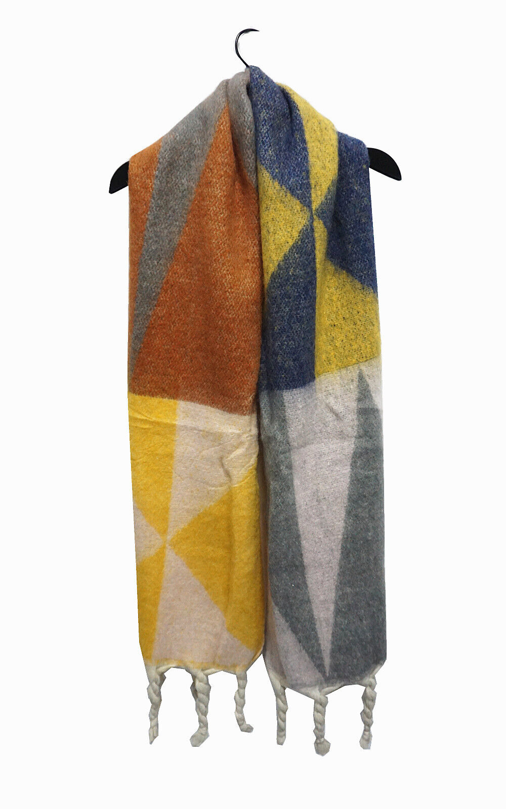 Winter Tartan Chunky Shawl with Tassel Thick Blanket Scarf