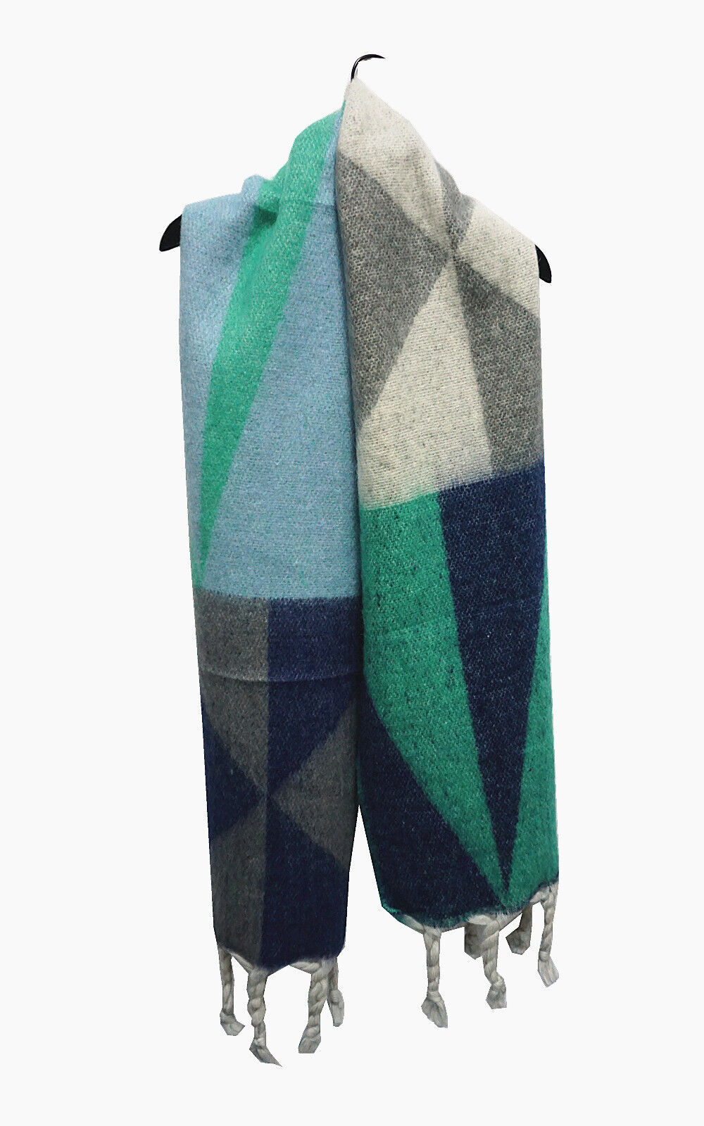 Winter Tartan Chunky Shawl with Tassel Thick Blanket Scarf