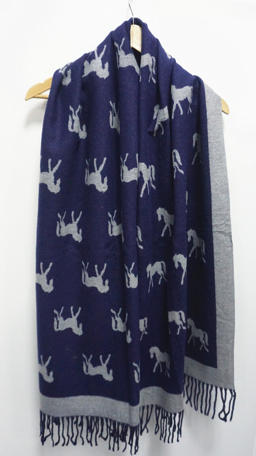 Horse Print Reversible Winter Scarf