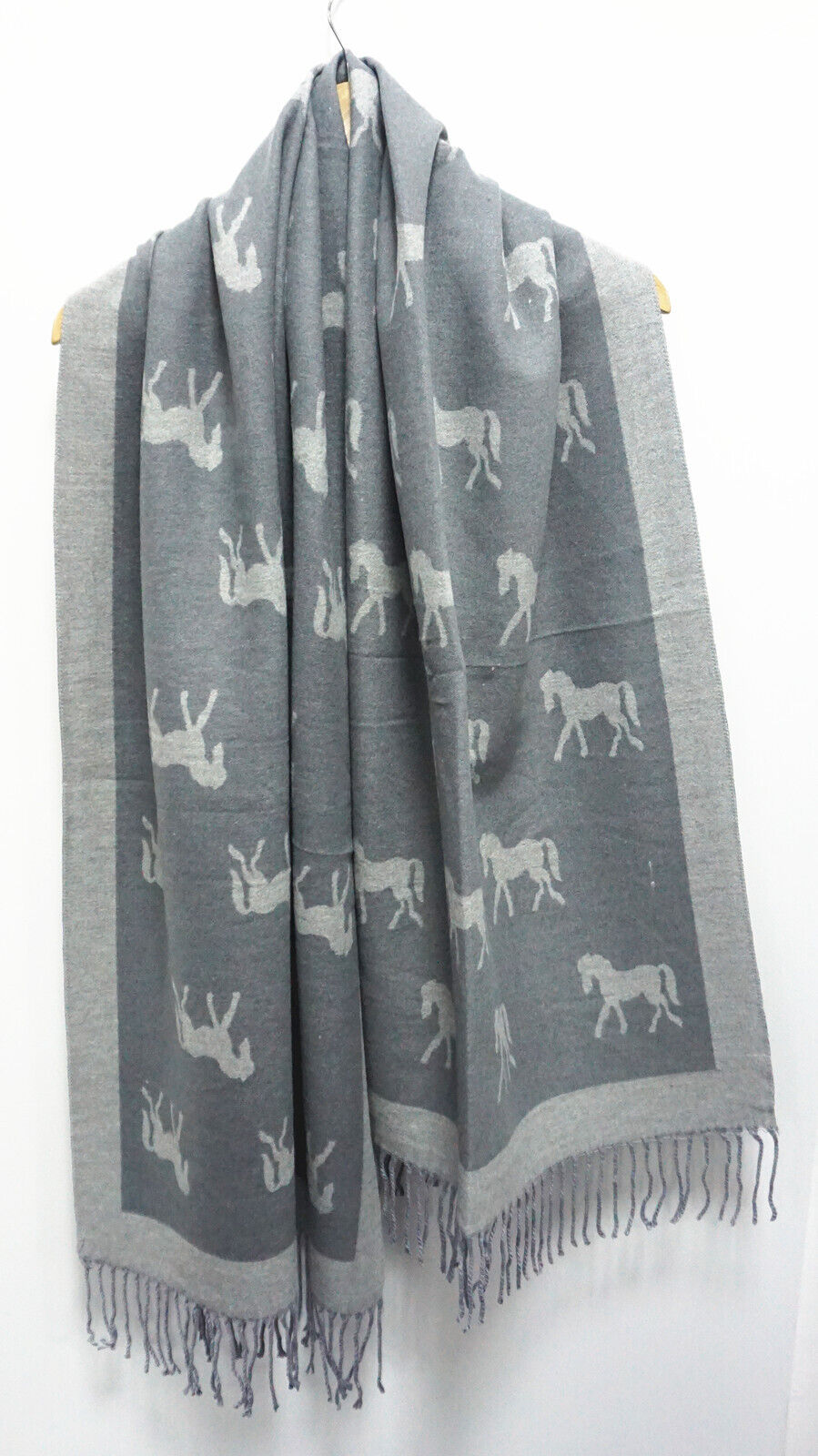 Horse Print Reversible Winter Scarf