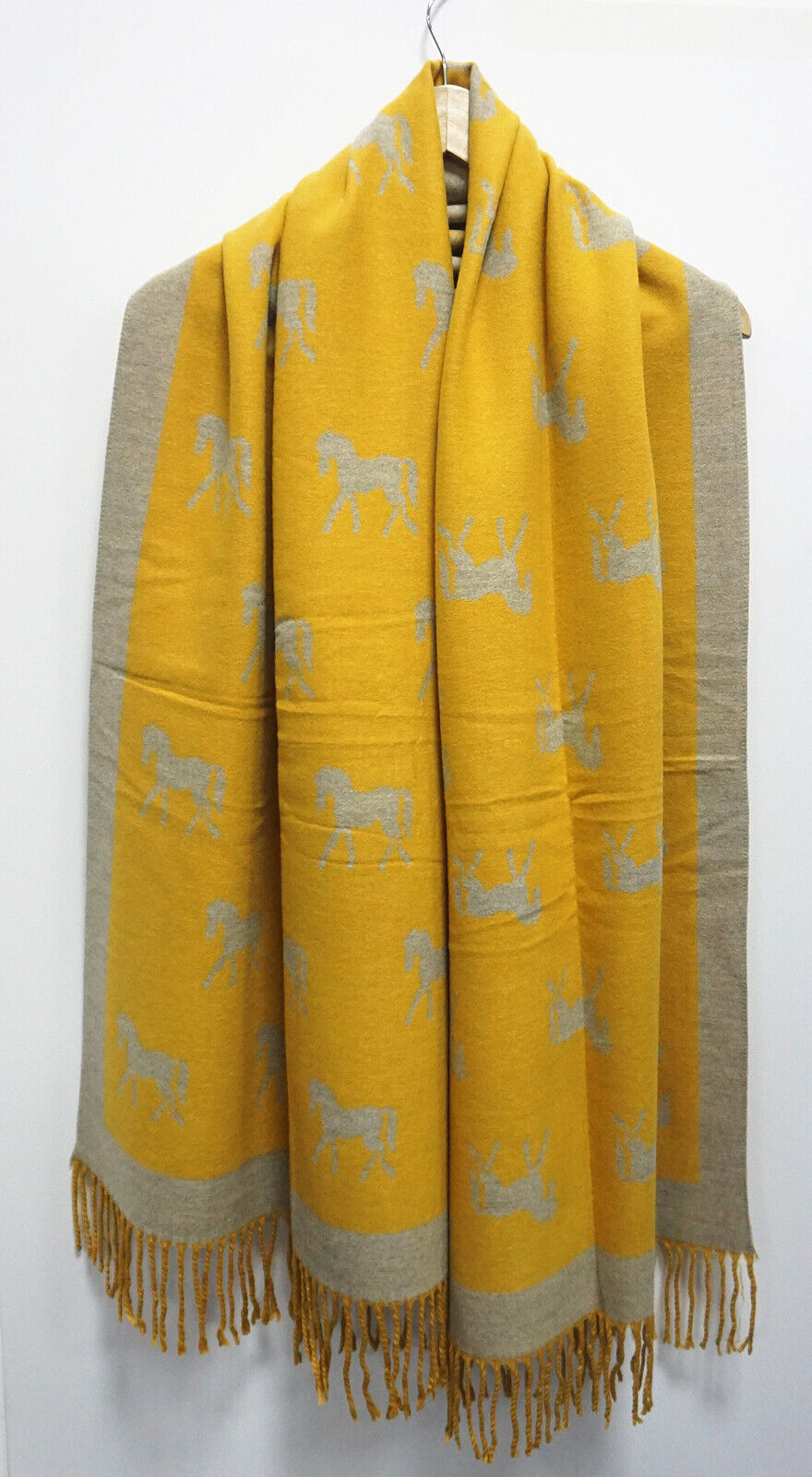 Horse Print Reversible Winter Scarf