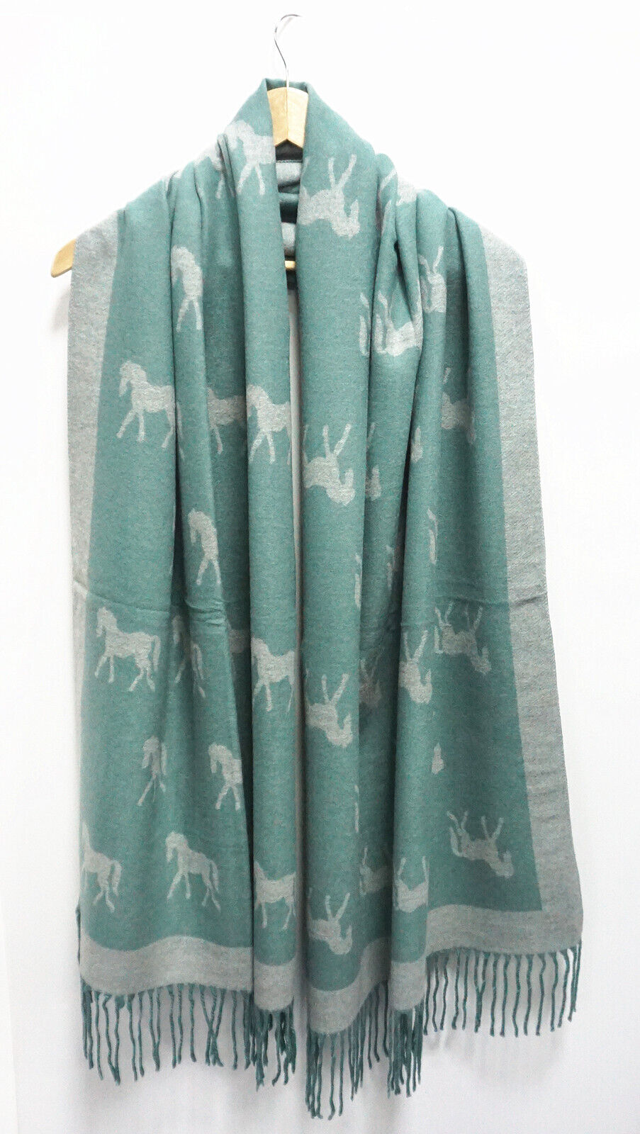 Horse Print Reversible Winter Scarf