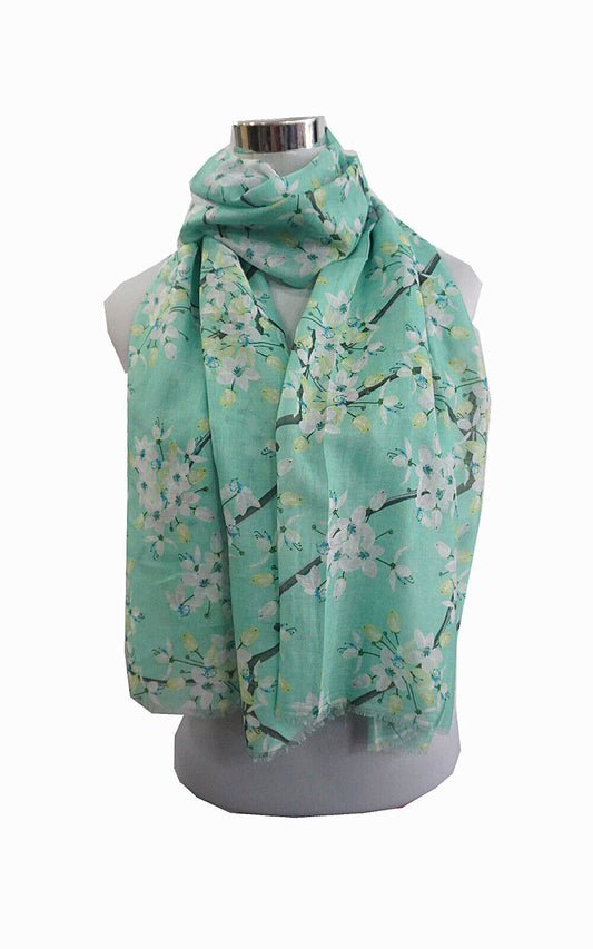 Super Soft Cherry Blossom Flower Pattern Scarf